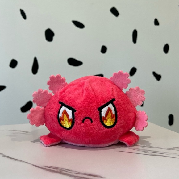 Reversible Pink Axolotl Plushie From teeturtle.com - Picture 4 of 6